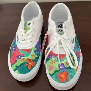 Hand painted white vans